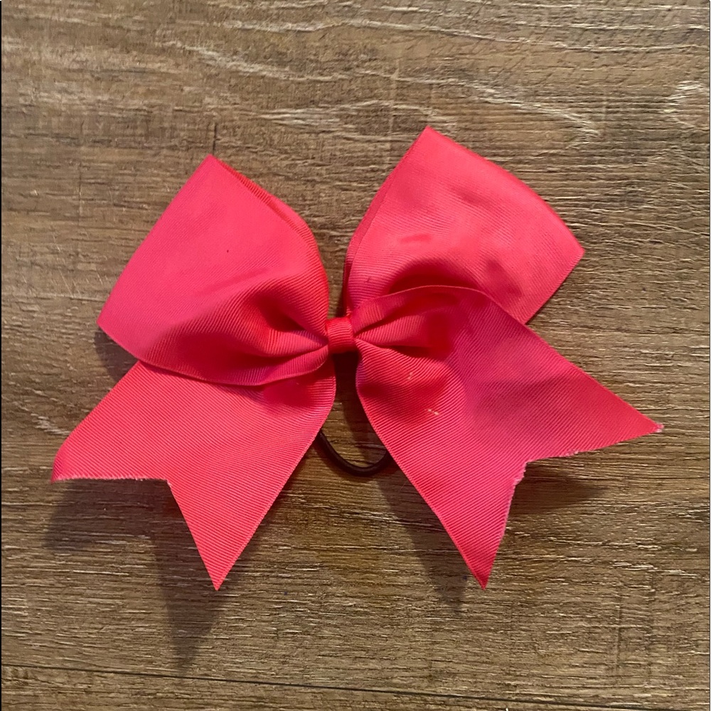 Pink cheer bow